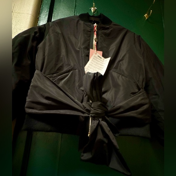 Rose A Pois Black Bomber tie waist jacket. Size 44 (10) New with tags - Picture 5 of 16